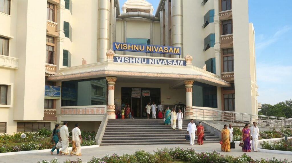 TTD guest house accommodation in Tirumala available for online room booking.