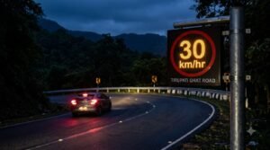 Minimum travel time and speed limits on Tirupati Ghat Road.